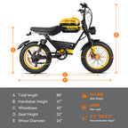 HappyRun G100 Electric Bike with 2000W Dual Battery Long Range