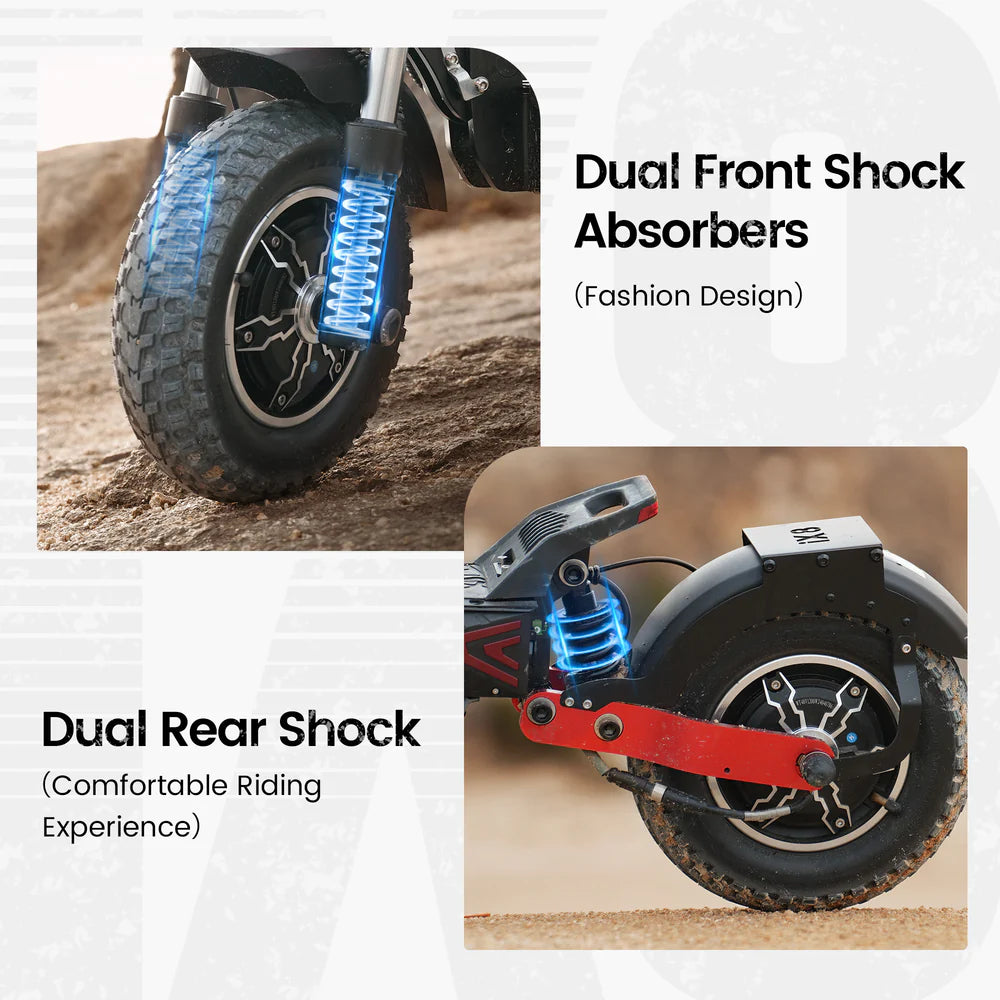 iX8 Off-Road Tires Electric Scooter for Adults 2400W Dual Motor Up to 38MPH